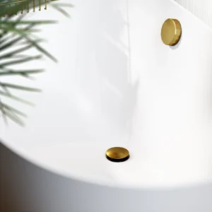 Luxe Brushed Gold Pop Up Bath Waste with Overflow
