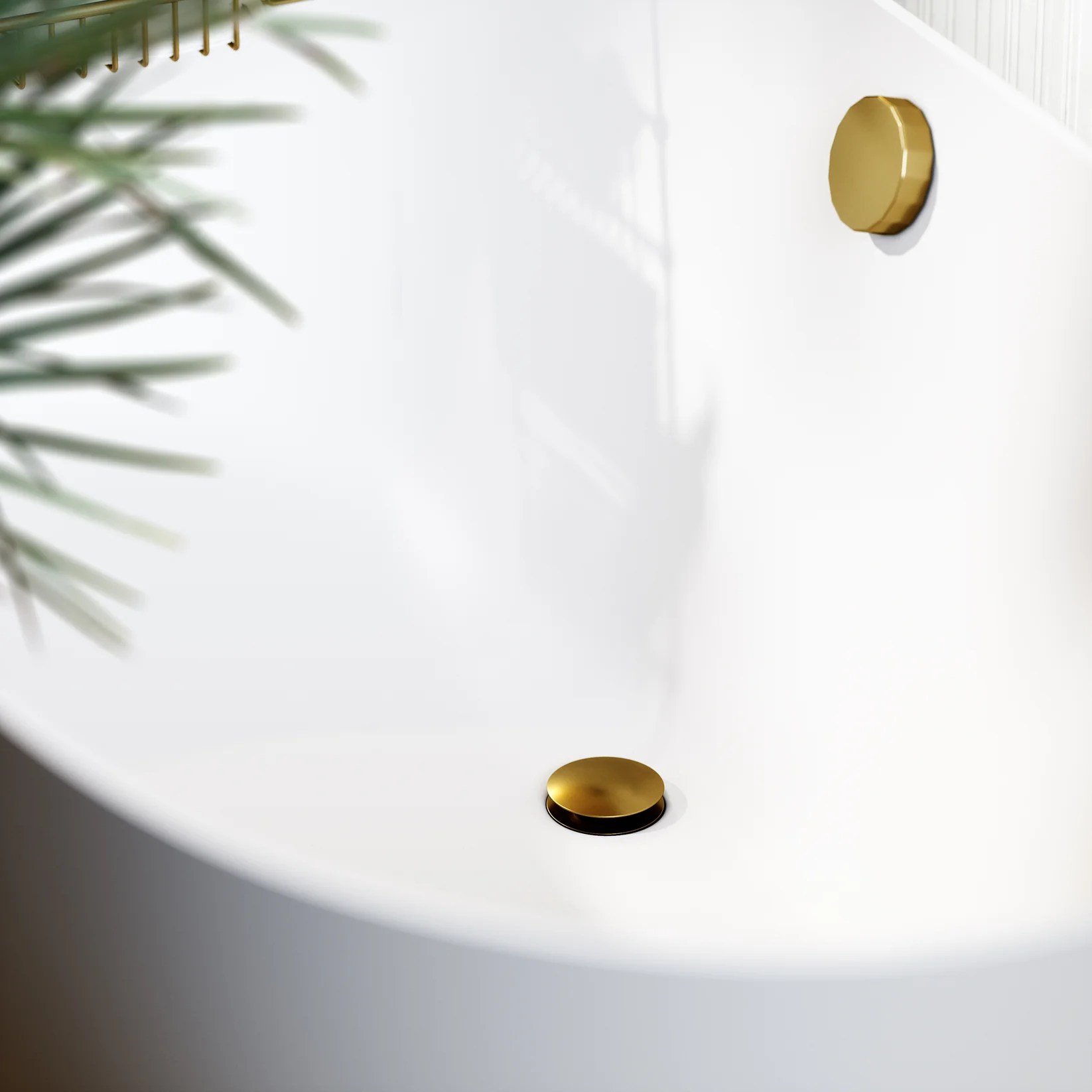 Luxe Brushed Gold Pop Up Bath Waste with Overflow