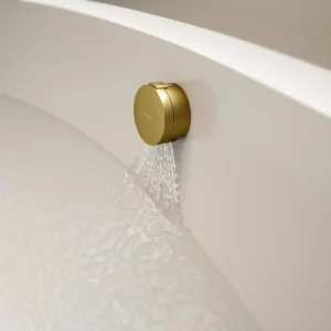 Aquaflow Brushed Gold Overflow Bath Filler Tap & Waste