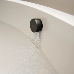 Aquaflow Matte Black Overflow Bath Filler Tap & Waste