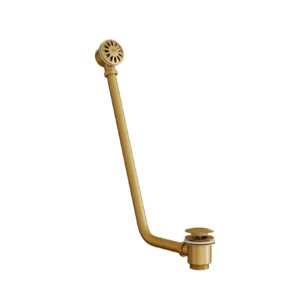 Deco Brushed Gold Low Profile Exposed Overflow Bath Waste Kit