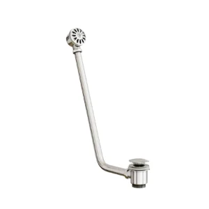 Deco Polished Nickel Low Profile Exposed Overflow Bath Waste Kit