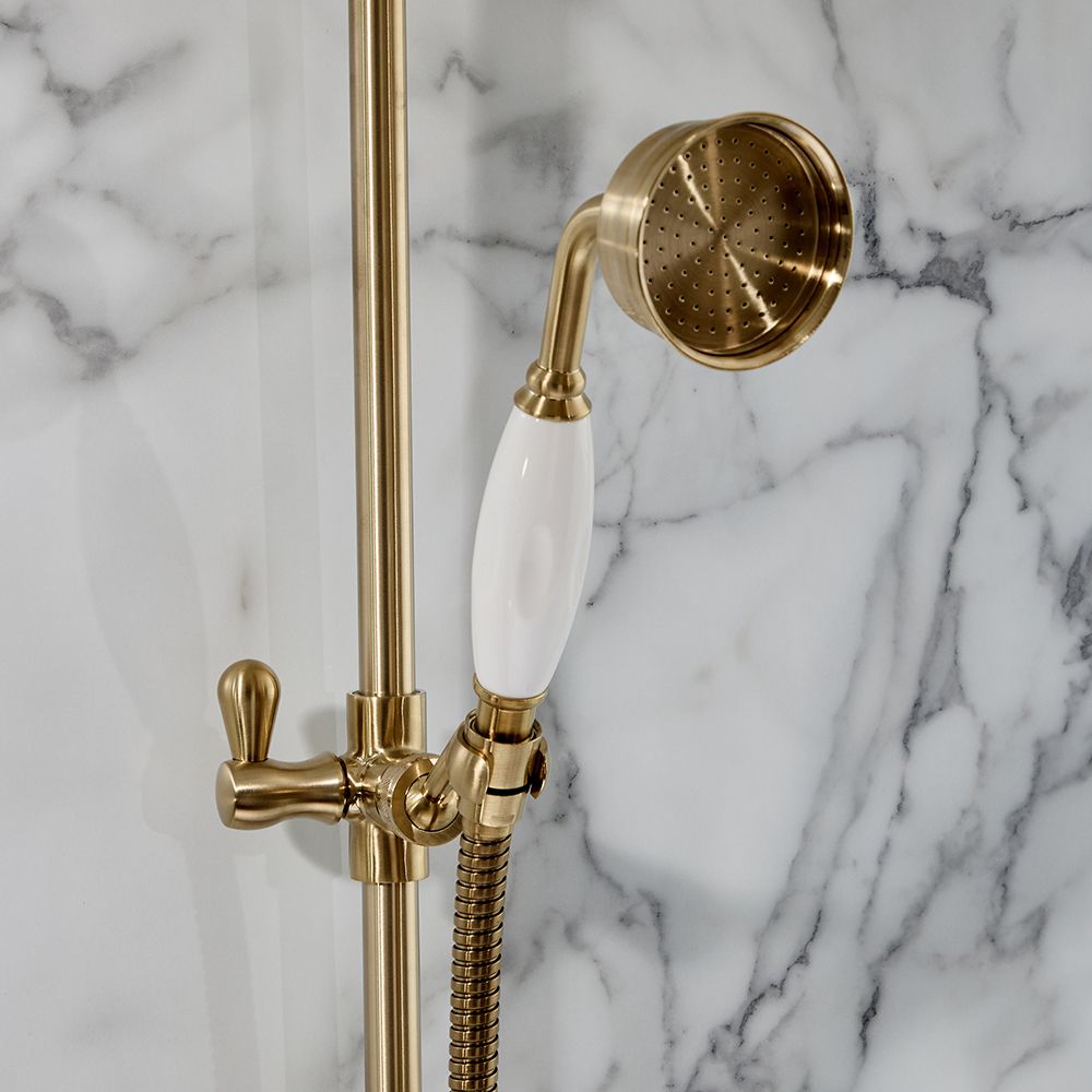 Milano Elizabeth - Traditional Brass Hand Shower - Brushed Brass - Image 2