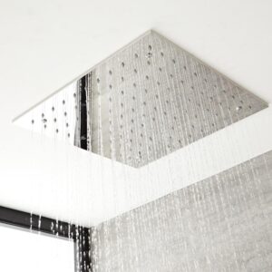 Milano Arvo - Modern 400mm Square Recessed Shower Head - Chrome