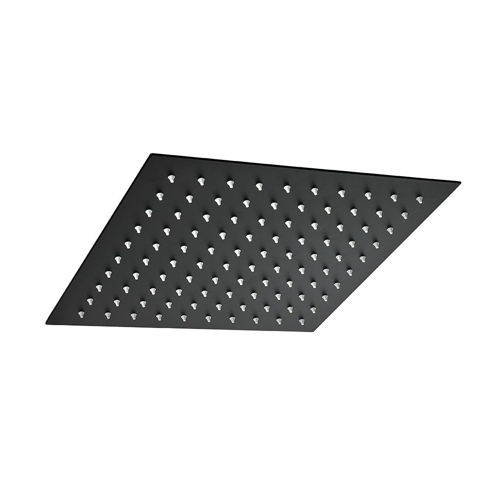 Milano Preto - Square 300mm Shower Head - Black